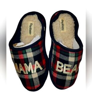 Dearfoams Cozy Comfort Women's Mama Bear Clog Slippers Size Small (5-6)